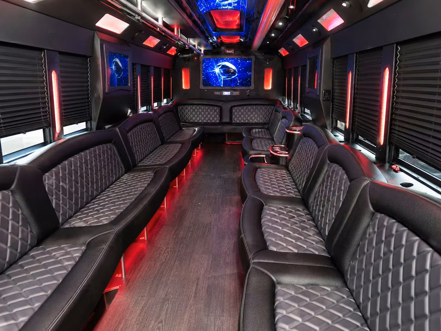 party buses that keep the energy going from pickup to last song